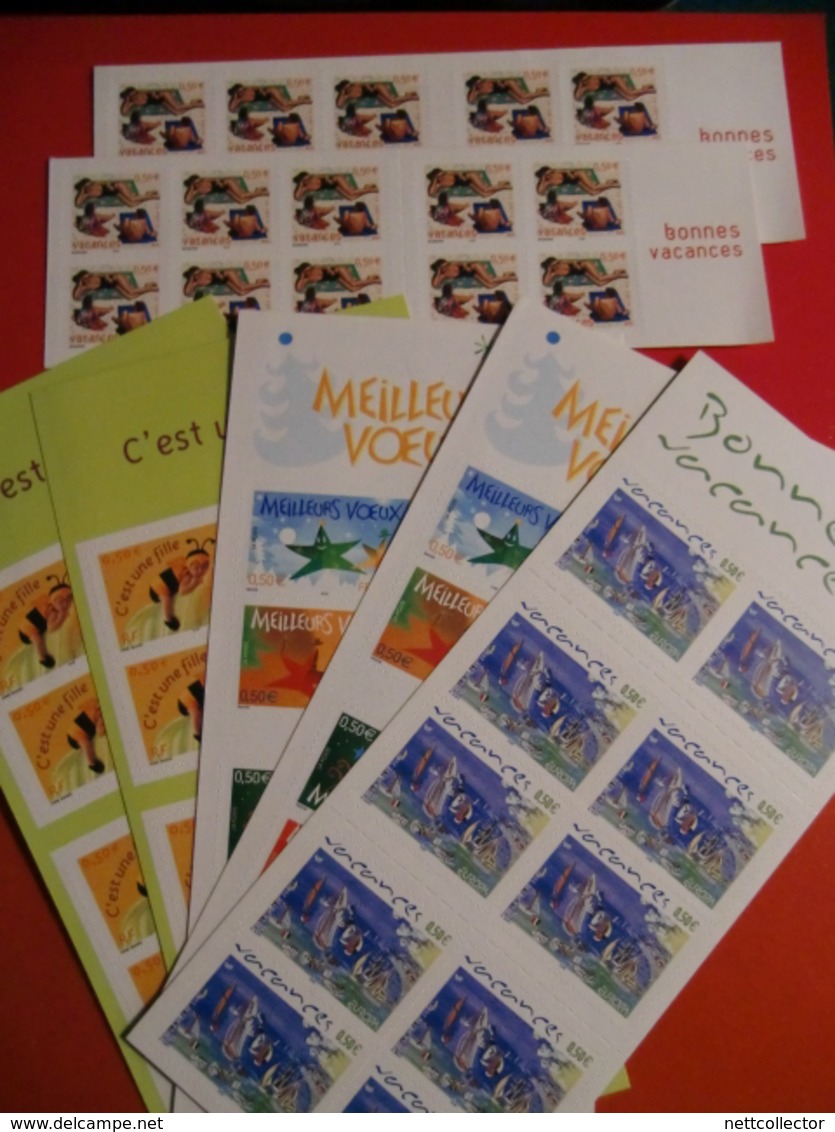 FRANCE FACIALE 230 € /47 CARNETS AUTOCOLLANTS NEUFS SUP - Collections