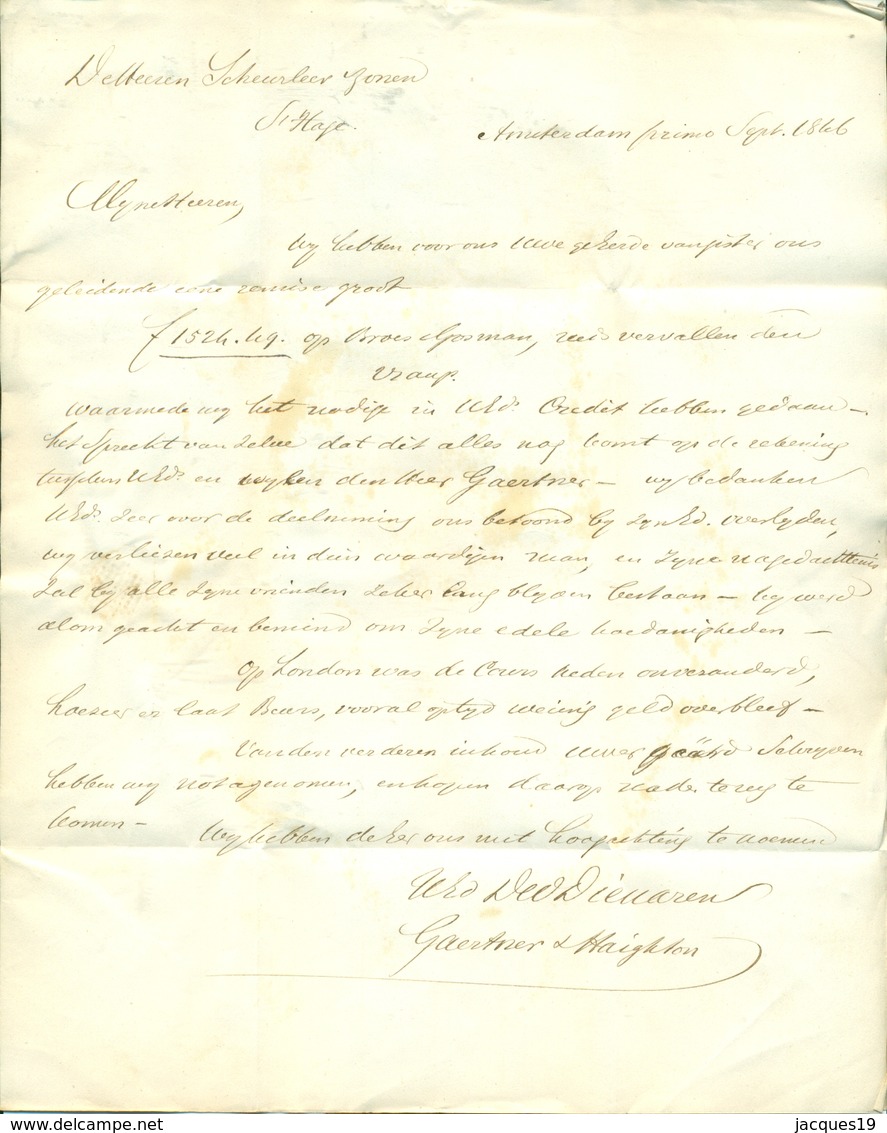 Correspondentie van Gaertner en Haighton naar Scheurleer Den Haag 1842 (1) 1843 (5), 1846 (40), 1847 (1) en 1849 (4)