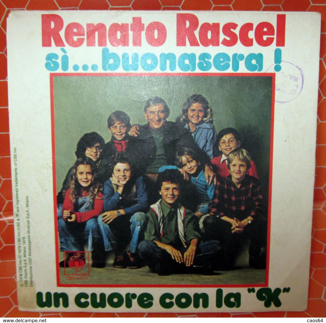 RENATO RASCEL SI..BUONASERA COVER NO VINYL 45 GIRI - 7" - Accessoires, Pochettes & Cartons