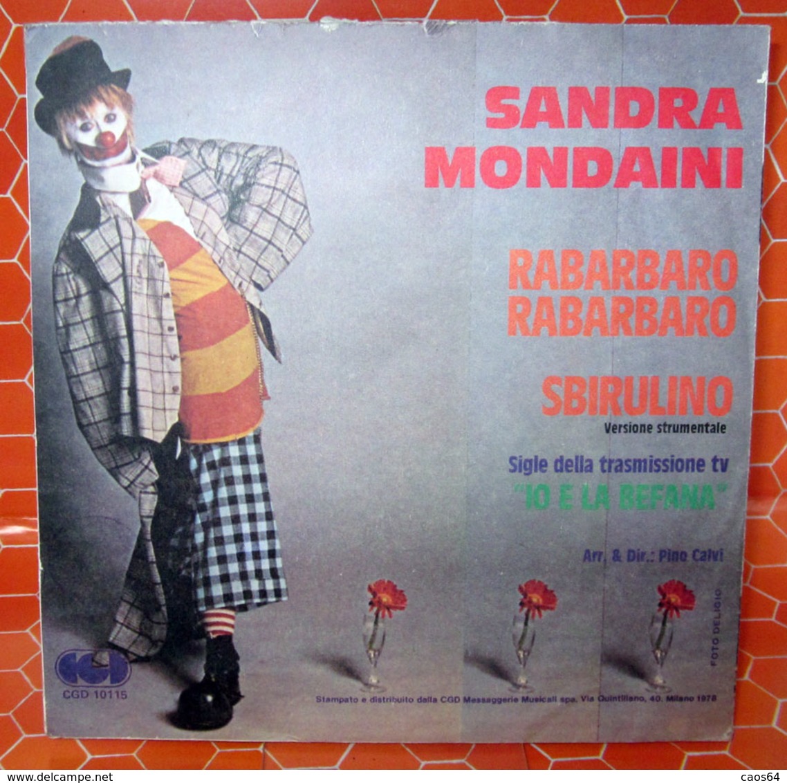 SBIRULINO SANDRA MONDAINI COVER NO VINYL 45 GIRI - 7" - Accessoires, Pochettes & Cartons