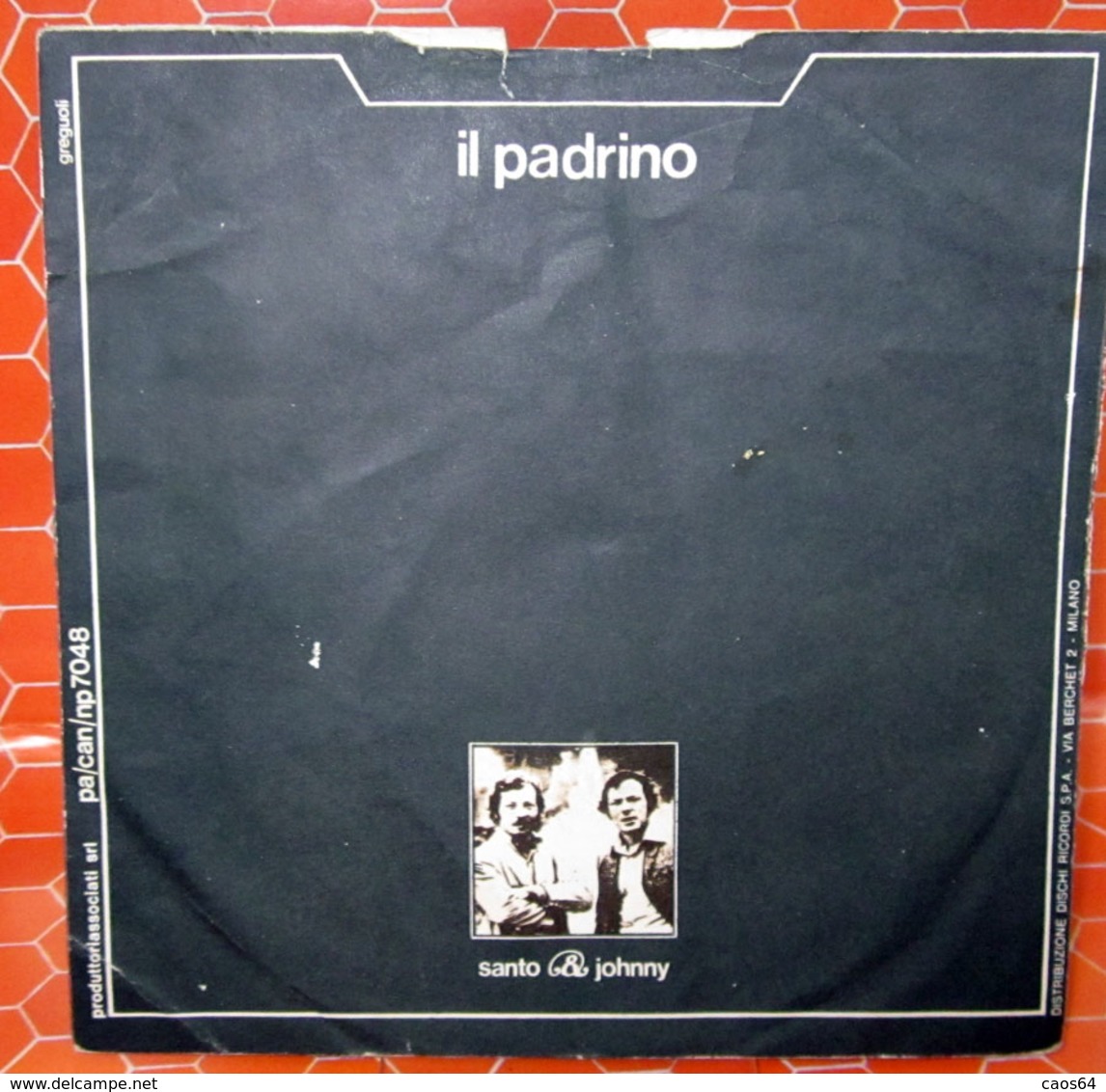 SANTO & JOHNNY IL PADRINO COVER NO VINYL 45 GIRI - 7" - Accessoires, Pochettes & Cartons
