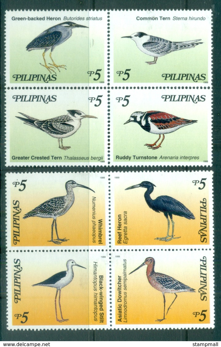 Philippines 1999 Birds 2xBlk4 MUH - Philippines