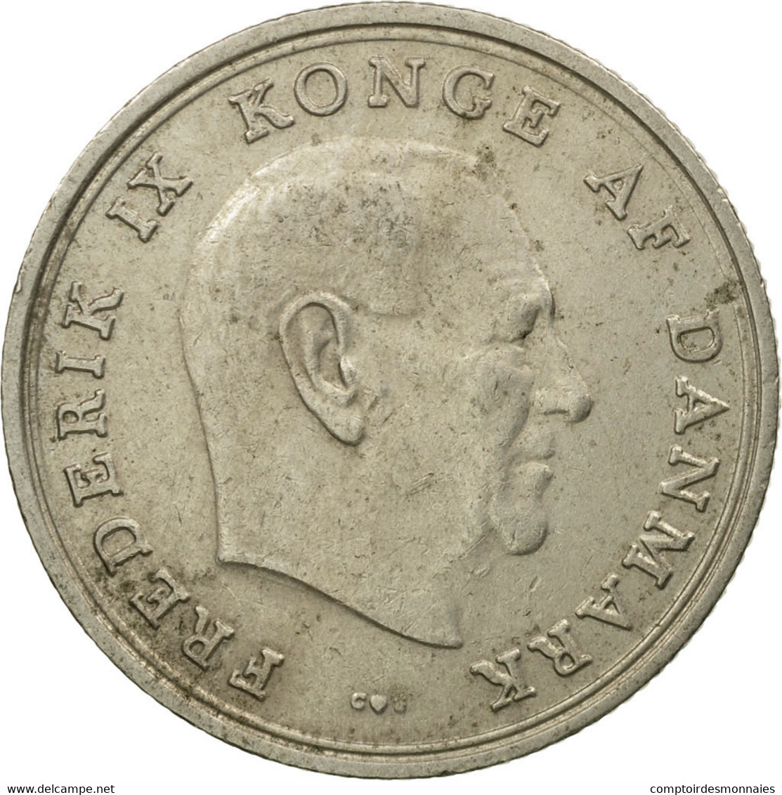 Monnaie, Danemark, Frederik IX, Krone, 1971, Copenhagen, TTB, Copper-nickel - Denmark