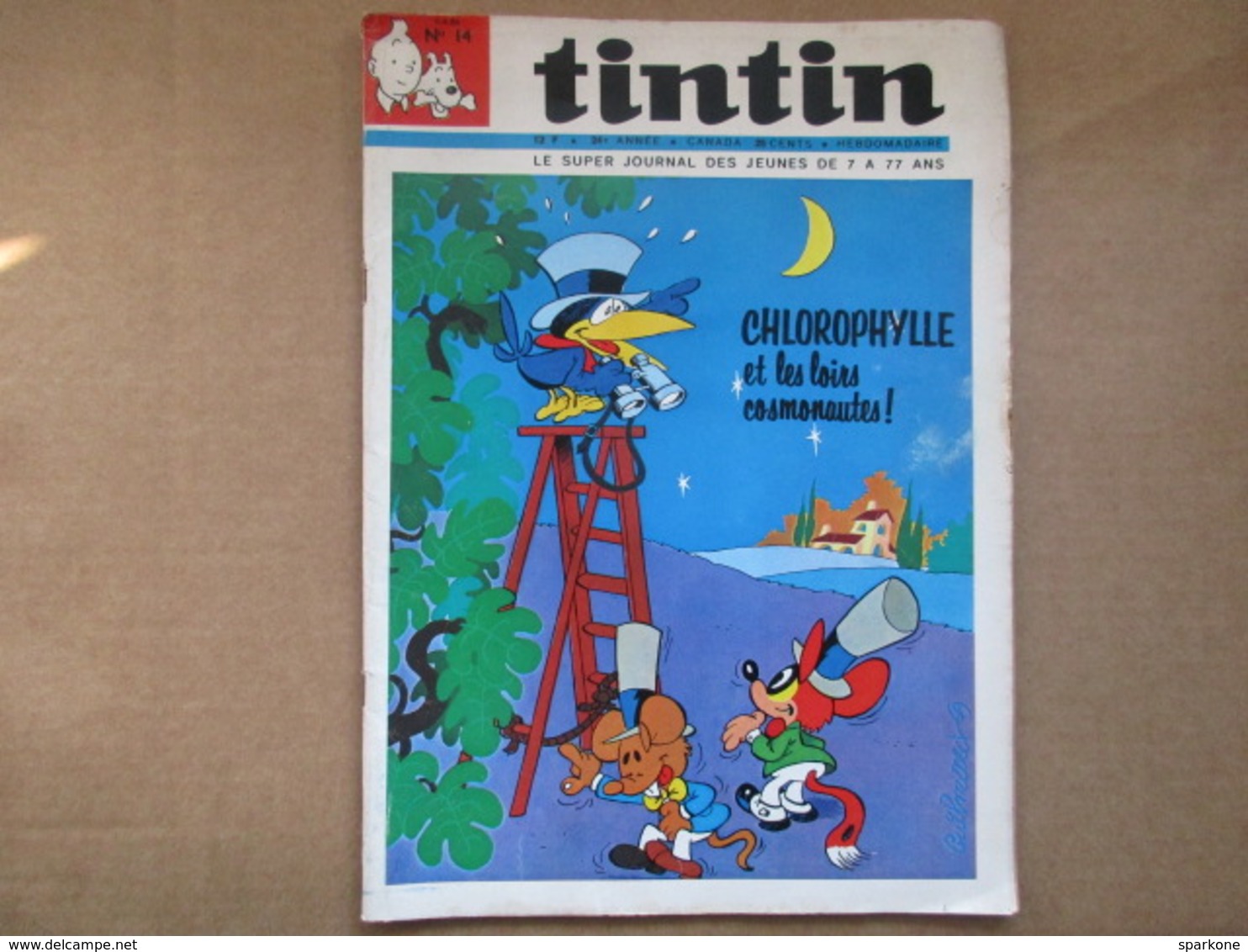 Tintin Le Super Journal Des Jeunes De 7 à 77 Ans  (N° 14 / 1969) 24° Année Édition Belge - Autres & Non Classés