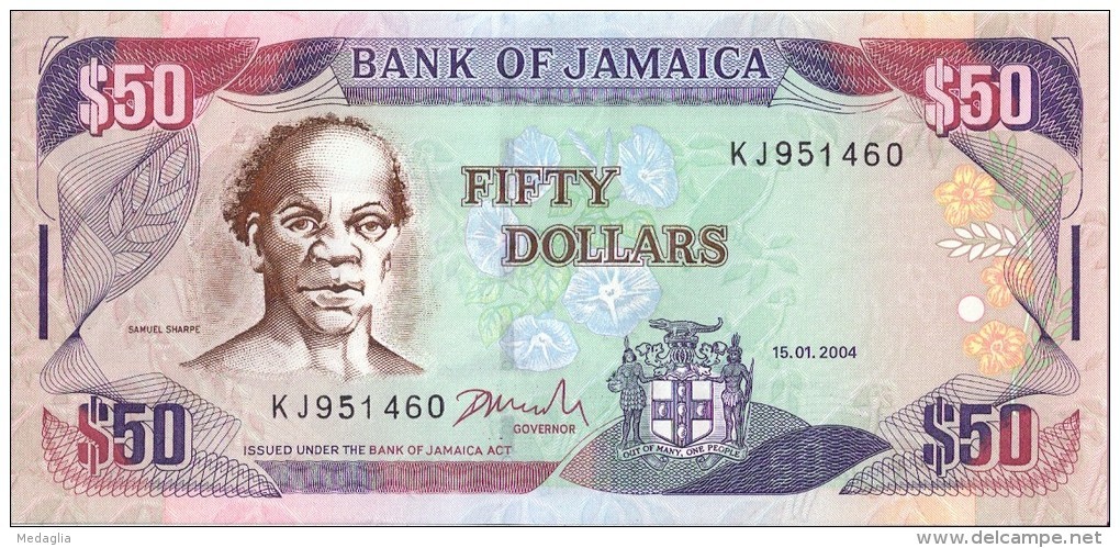 JAMAIQUE - 50 Dollars 2004 - UNC - Jamaica