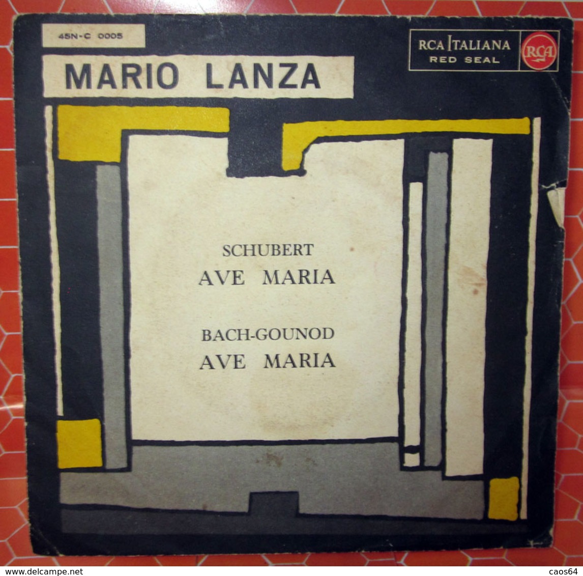 MARIO LANZA AVE MARIA  COVER NO VINYL 45 GIRI - 7" - Accessori & Bustine