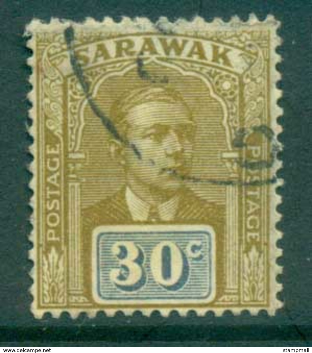 Sarawak 1928-29 Sir Charles Vyner Brooke 30c FU Lot82178 - Sarawak (...-1963)