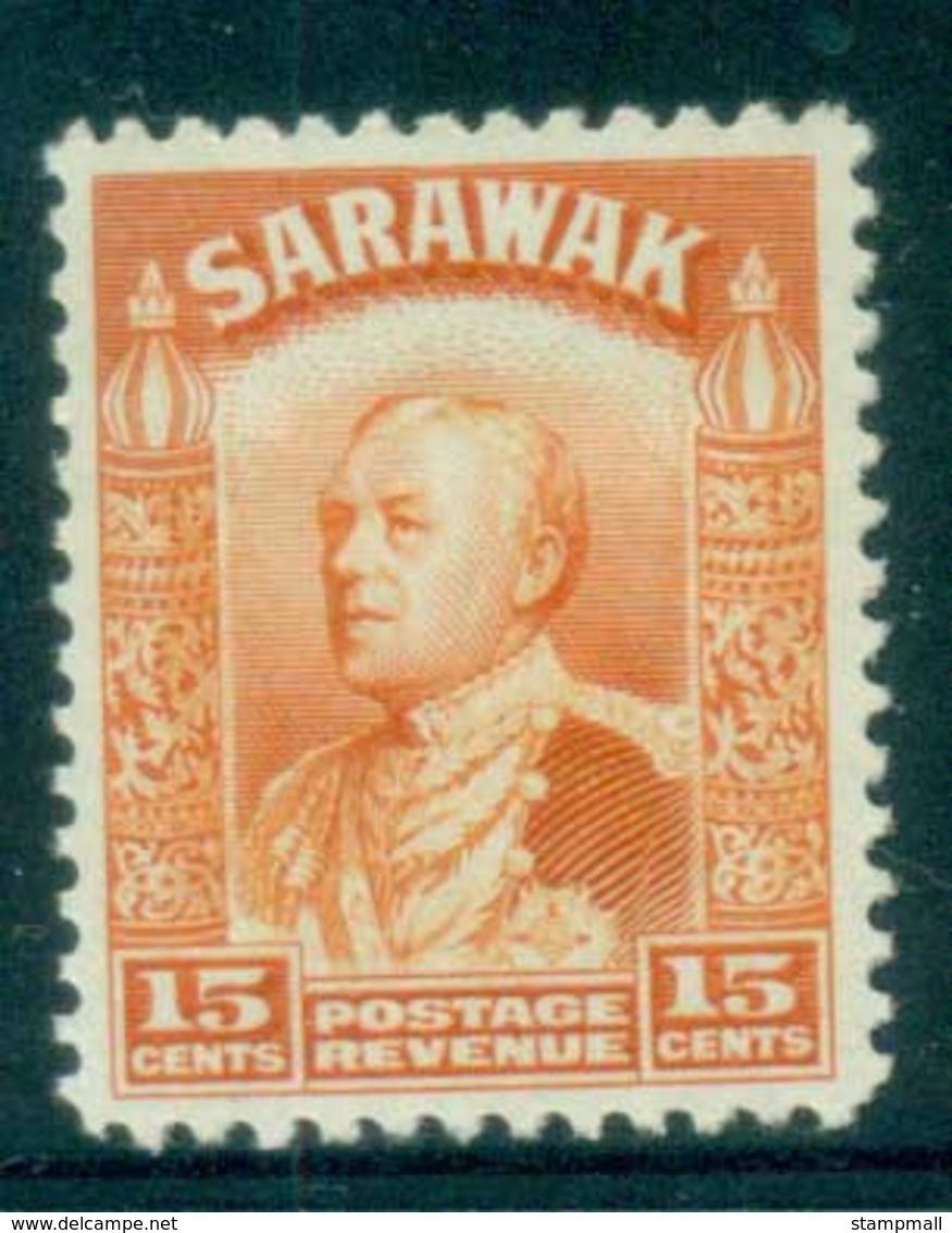 Sarawak 1934-41 Sir Charles Vyner Brooke 15c Orange MUH Lot82214 - Sarawak (...-1963)