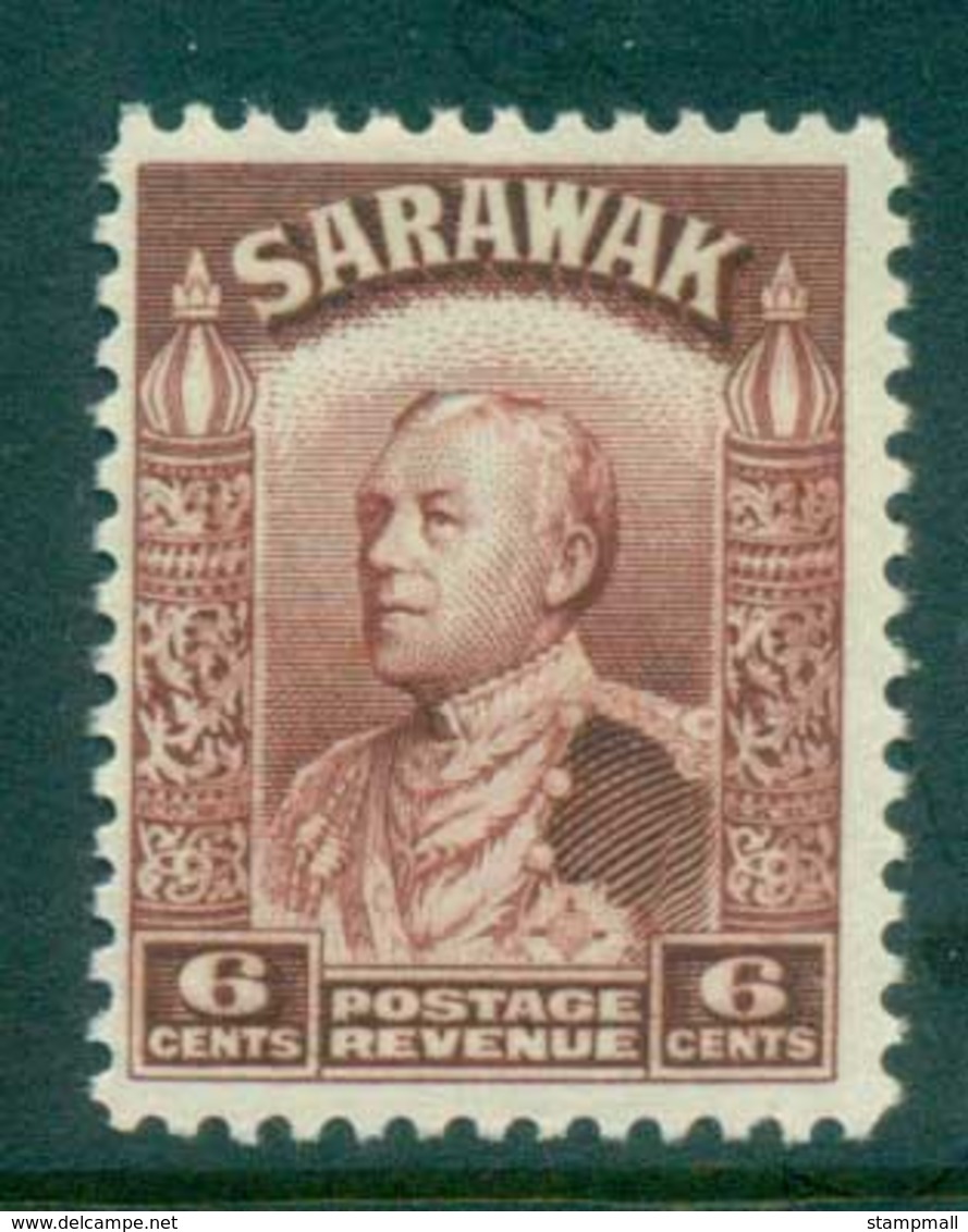 Sarawak 1934-41 Sir Charles Vyner Brooke 6c Red Brown MUH Lot82201 - Sarawak (...-1963)