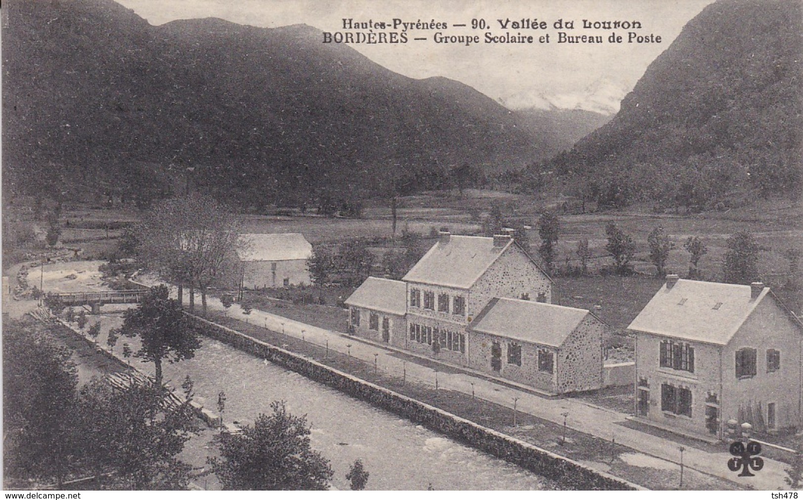 65----BORDERES--groupe Scolaire Et Bureau De Poste---vallée De Louron--voir 2 Scans - Borderes Louron