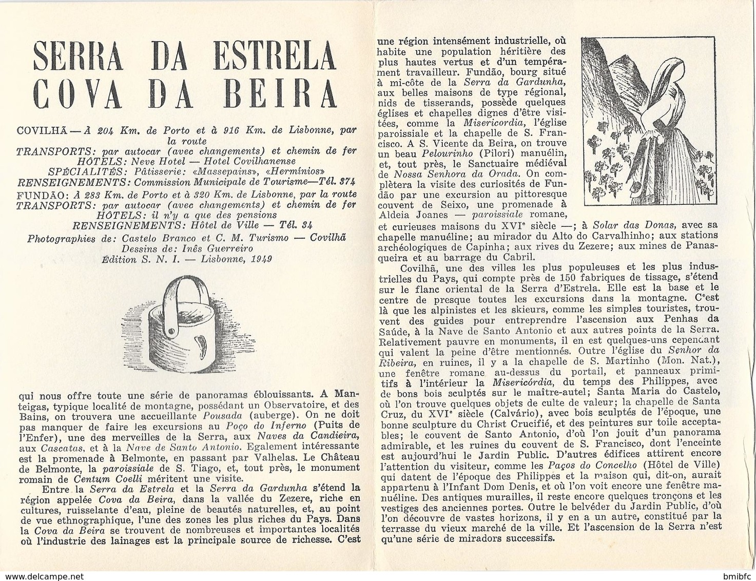 Editions S.N. I - Lisbonne 1949 : SERRA Da ESTRELA - Tourism Brochures