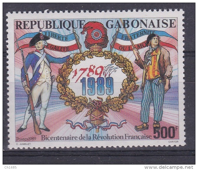 GABON   : Bicentenaire De La Révolution Française  No 665 Neuf XX - French Revolution