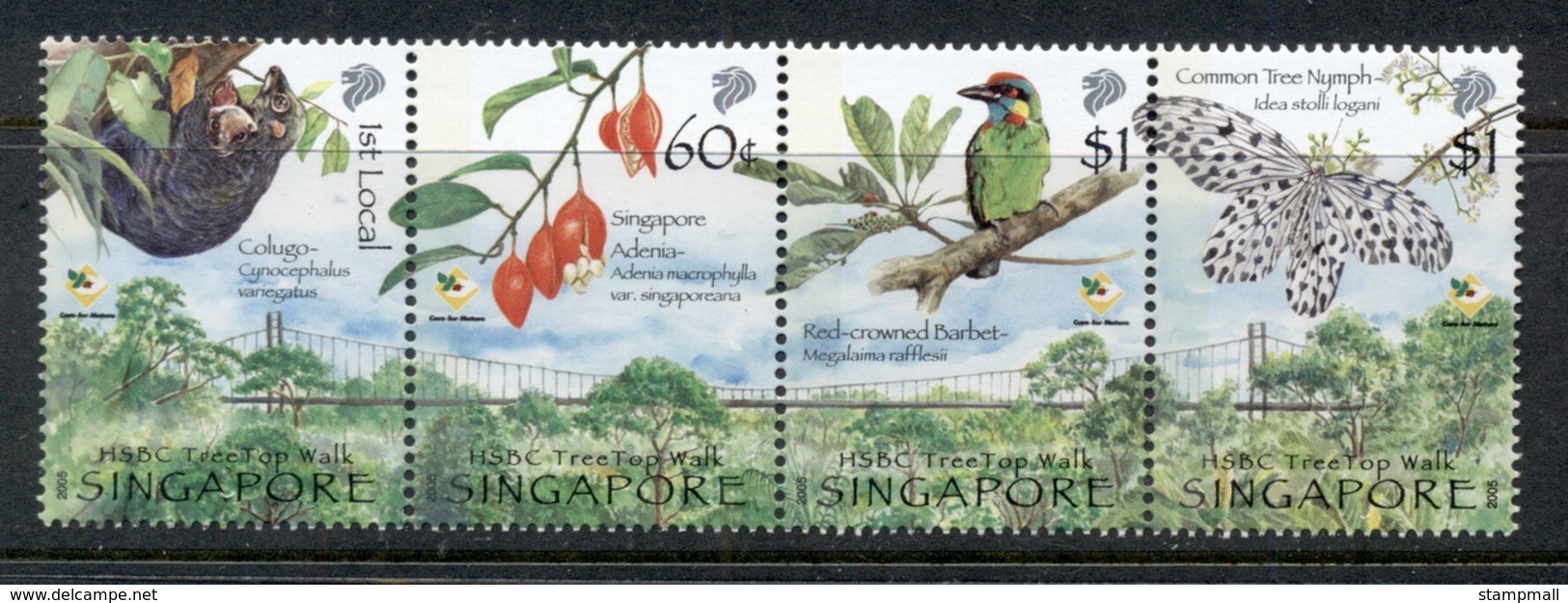 Singapore 2005 HSBC Tree Top Walk Str4 MUH - Singapore (1959-...)