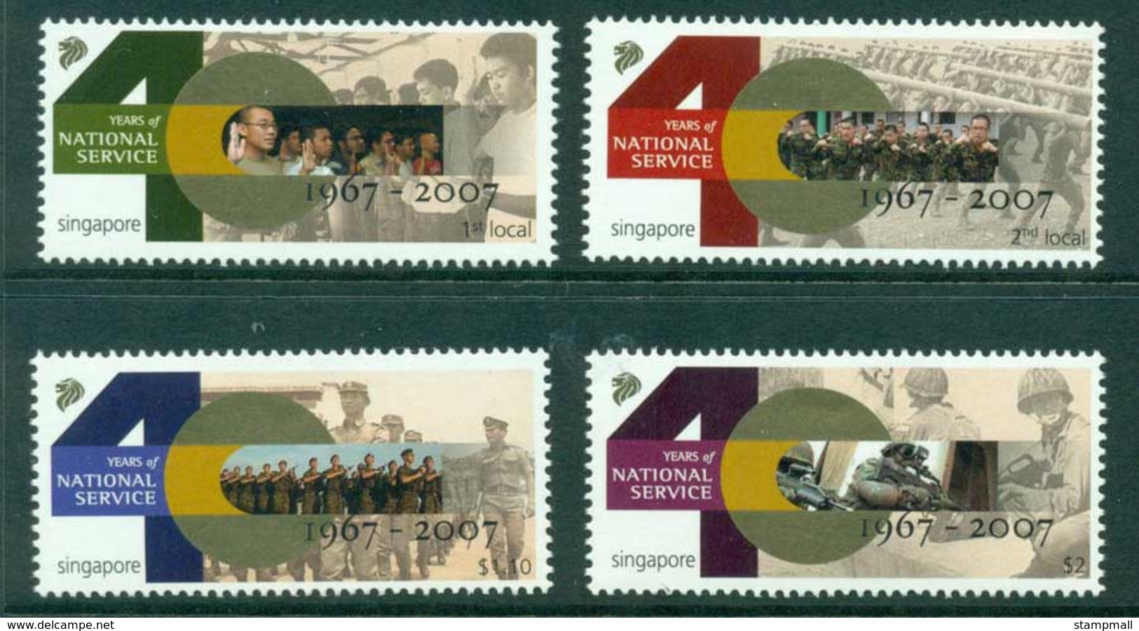 Singapore 2007 40 Years Of National Service MUH Lot23504 - Singapore (1959-...)