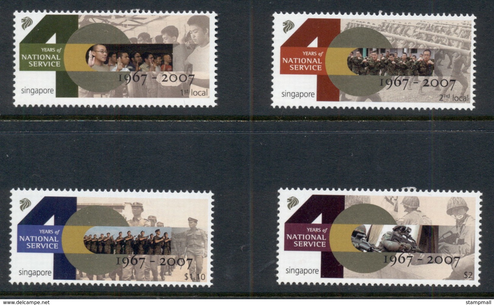 Singapore 2007 National Service Act 40th Anniv. MUH - Singapore (1959-...)