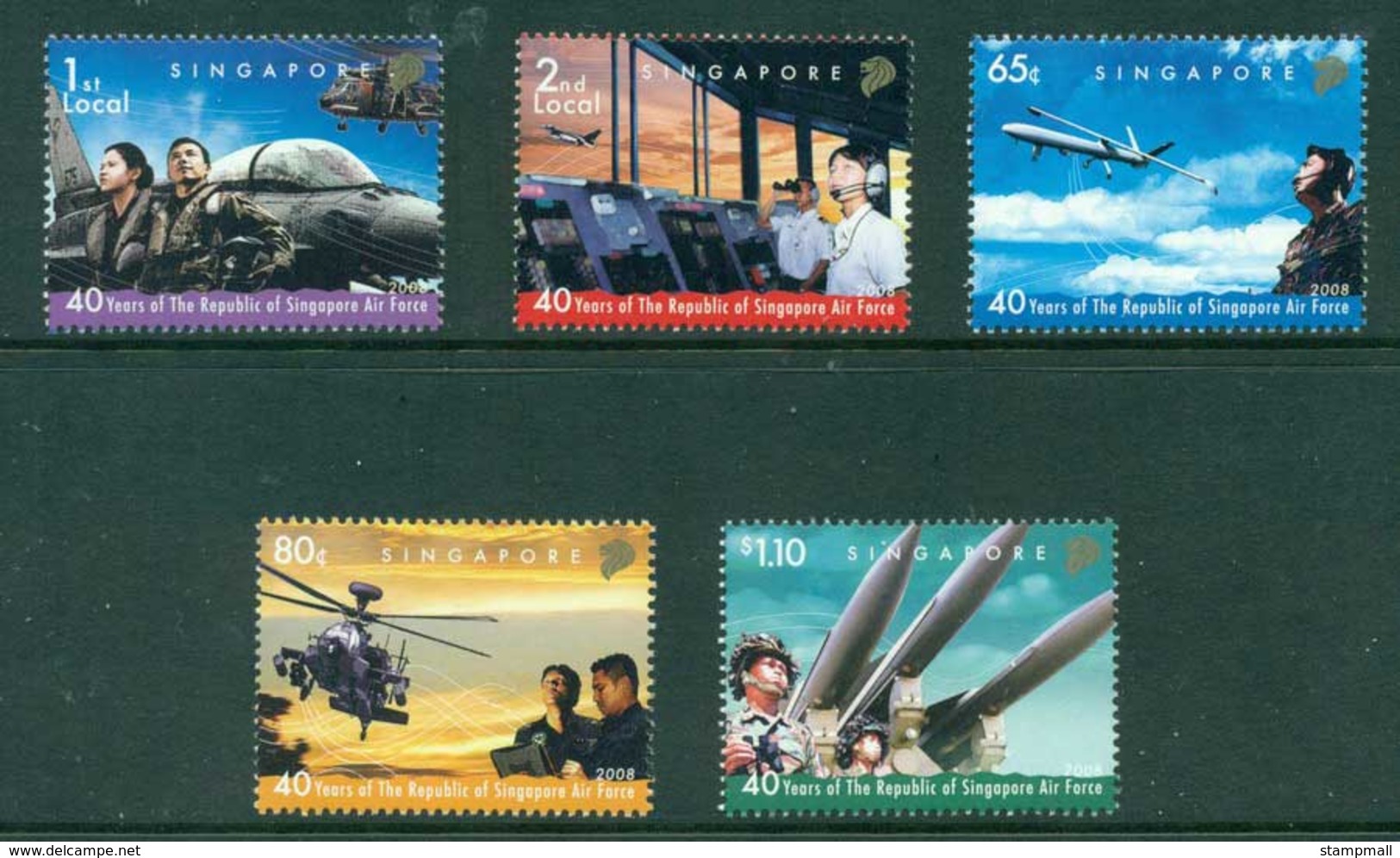 Singapore 2008 40 Years Of Singapore Airforce MUH Lot23492 - Singapore (1959-...)