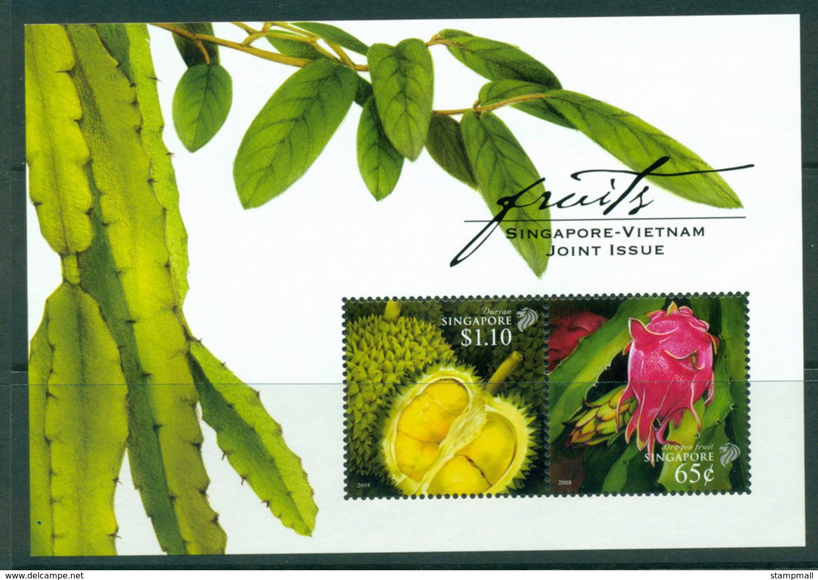 Singapore 2008 Fruits Joint Vietnam Issue MS MUH Lot24503 - Singapore (1959-...)