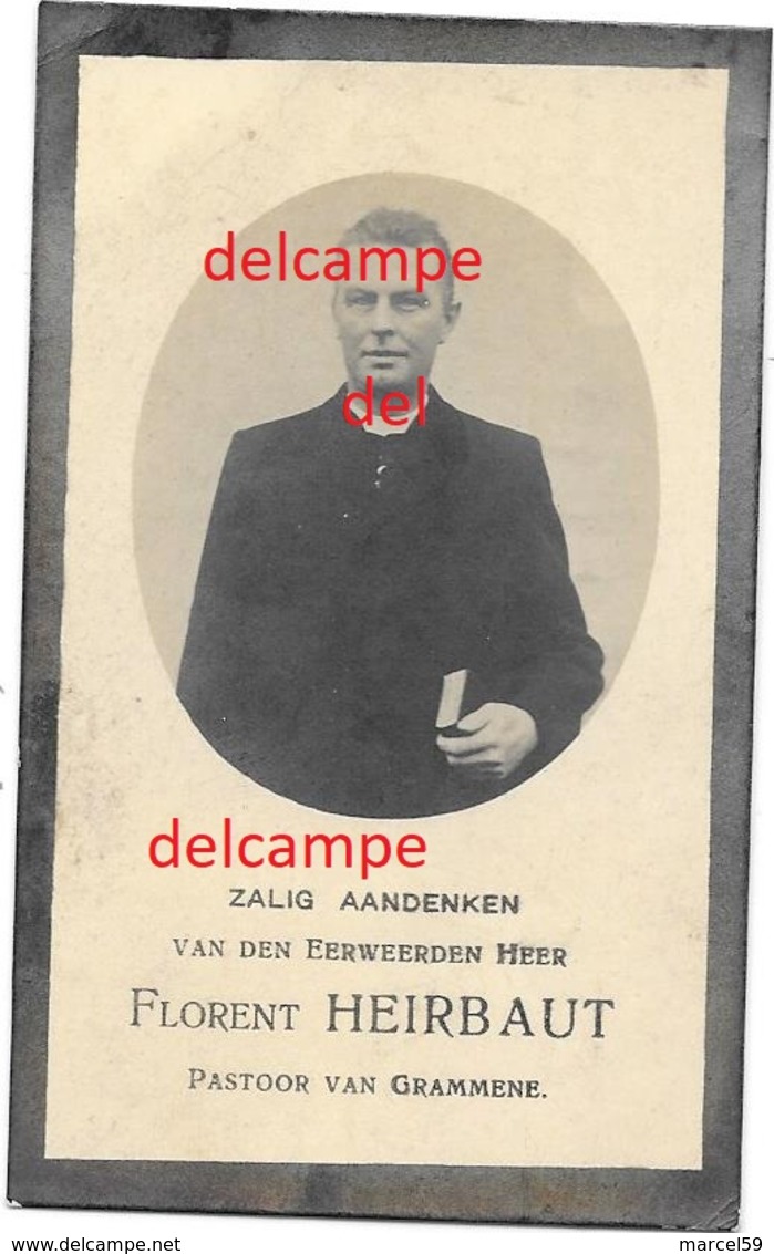 Doodsprentje Florent Heirbaut Wieze1868 Pastoor Te Grammene En Aldaar Overleden 1919 O/Pastoor Te Ruien Bidprentje - Images Religieuses
