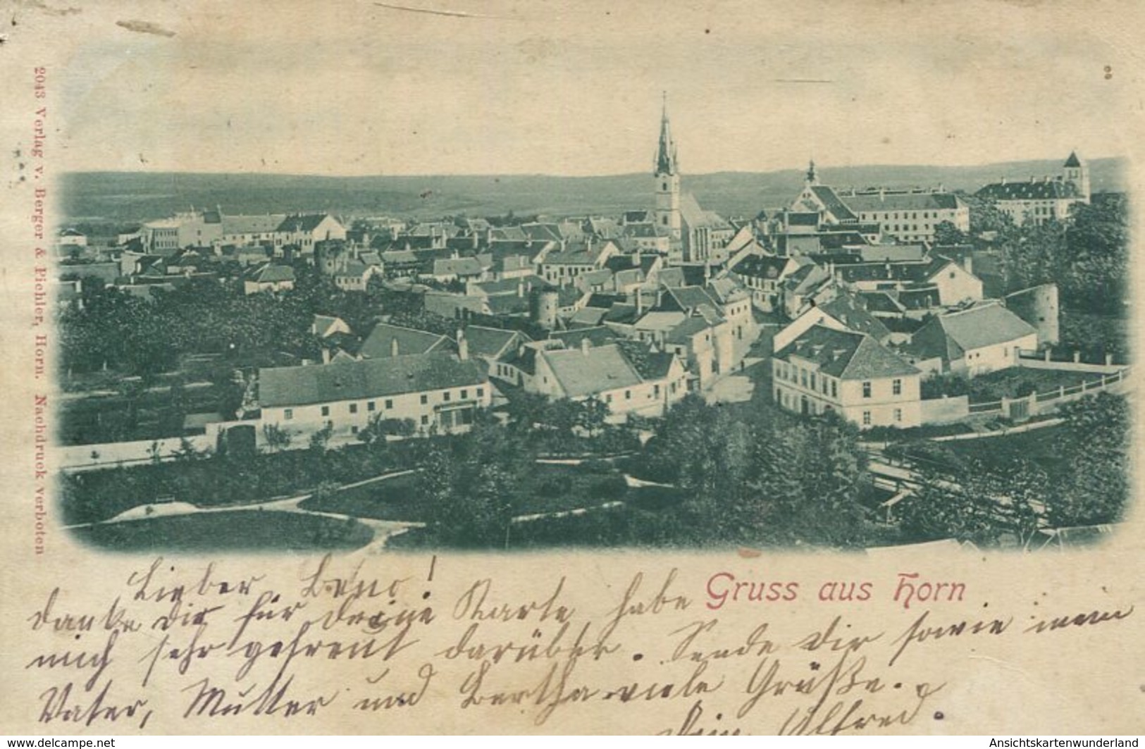 005428  Gruss Aus Horn  Gesamtansicht  1900 - Horn