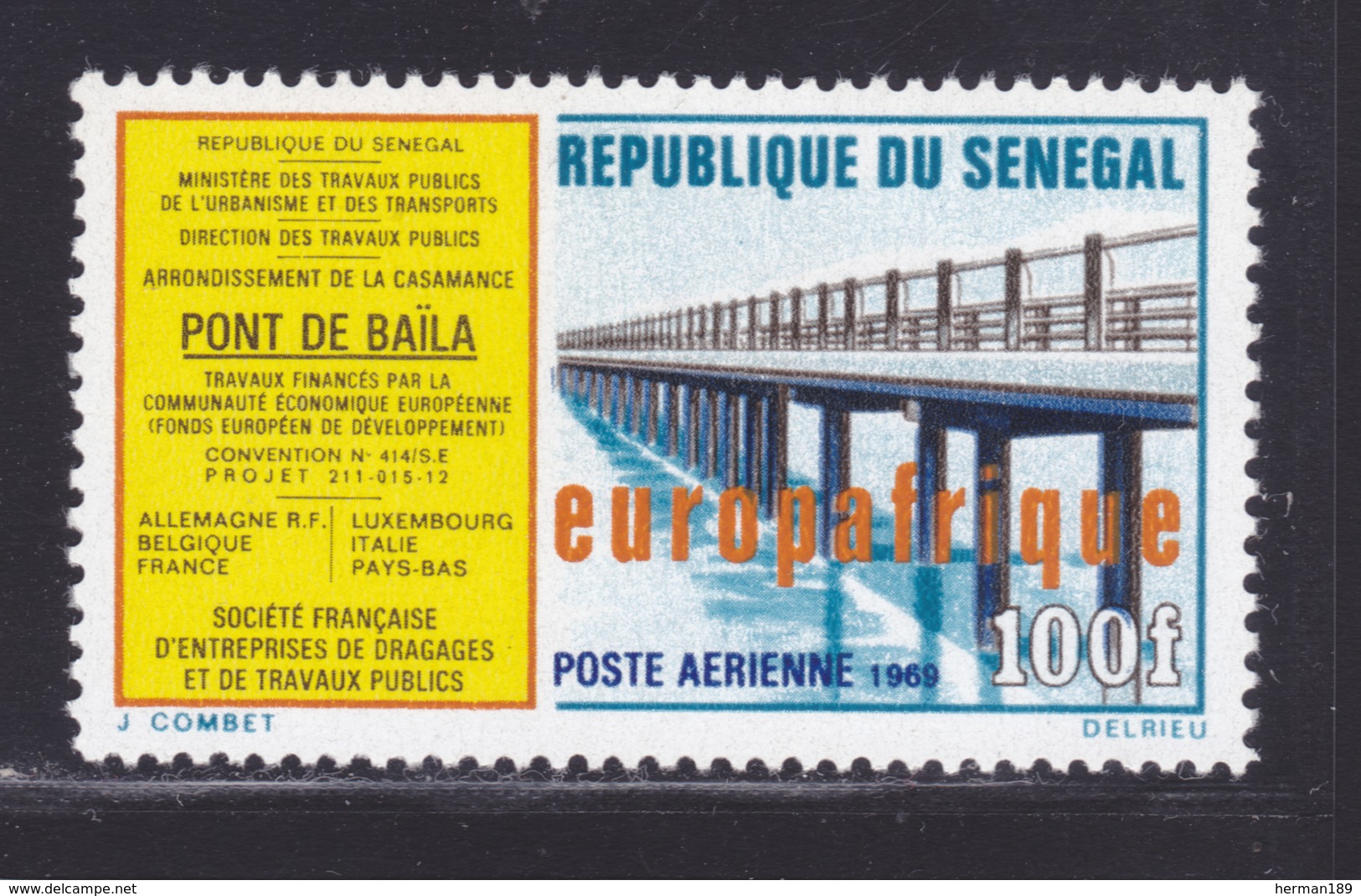 SENEGAL AERIENS N°   79 ** MNH Neuf Sans Charnière, TB (D7626) EUROPAFRIQUE - 1969 - Sénégal (1960-...)