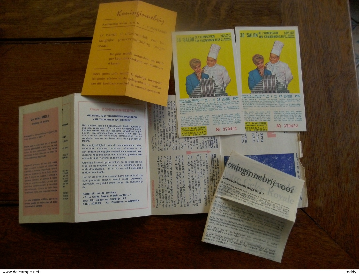 Lot5 Stuks         MELI  ADINKERKE   Met Uitnodiging 38 Salon Voeding   1967 - Autres & Non Classés