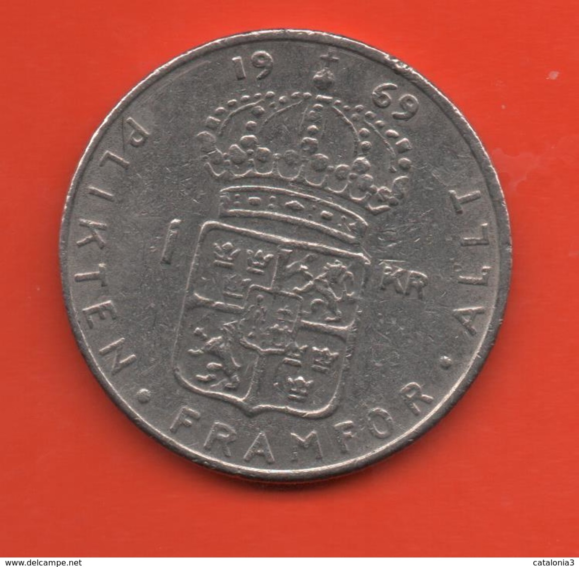 SUECIA - SWEDEN -  1 Krona 1969  KM826a - Suecia