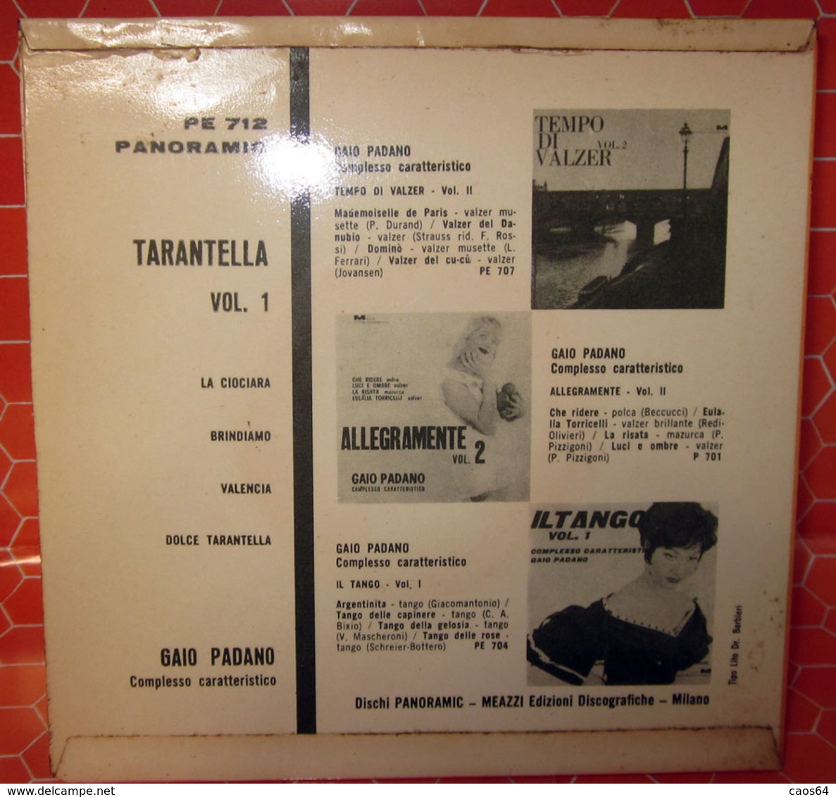 TARANTELLA VOL. 1 COVER NO VINYL 45 GIRI - 7" - Accessori & Bustine