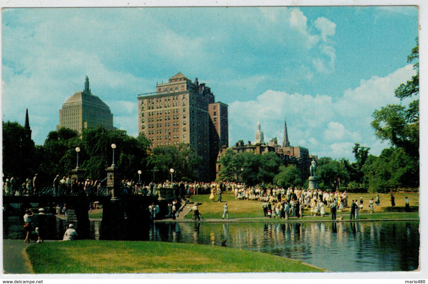 BOSTON  VIEW SHOWING THE PUBLIC GARDENS,  RITZ CARLTON HOTEL           2  SCAN     (VIAGGIATA) - Boston