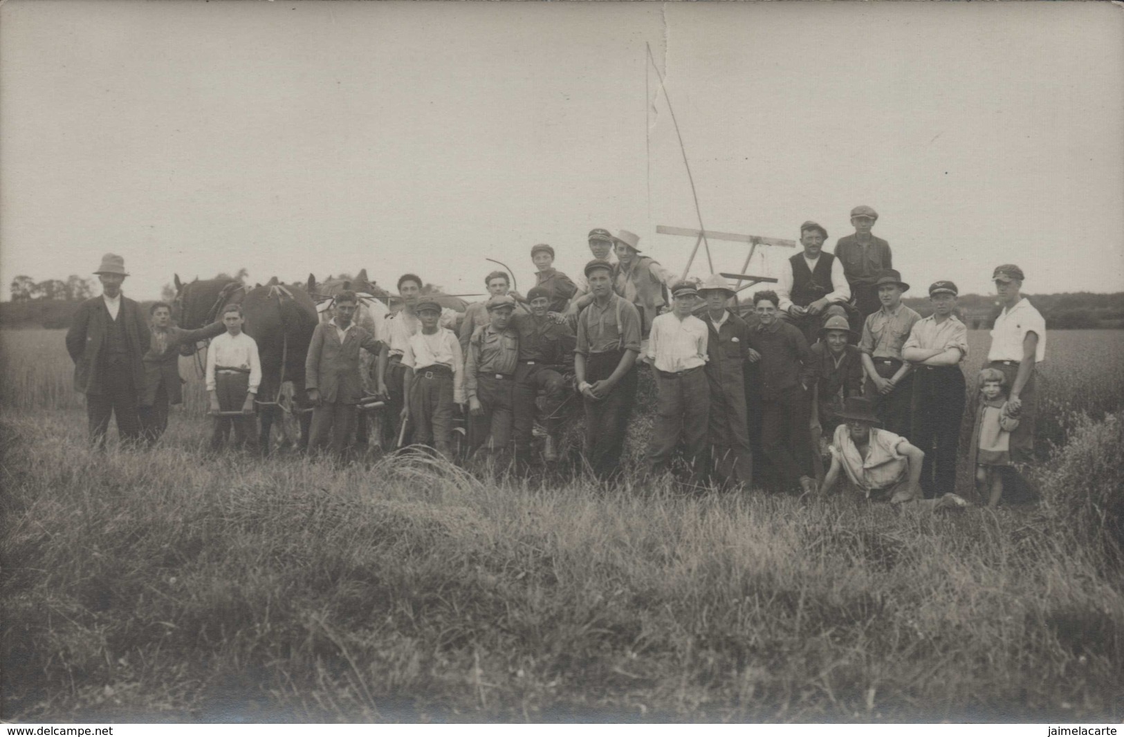 27 EURE MORMANDIE CARTE PHOTO GEO GUERIN LE NEUBOURG AGRICULTURE CHAMPS FENAISON - Vernon