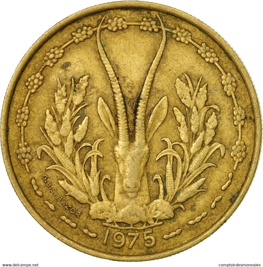 Monnaie, West African States, 25 Francs, 1975, Paris, TB+, Aluminum-Bronze, KM:5 - Elfenbeinküste