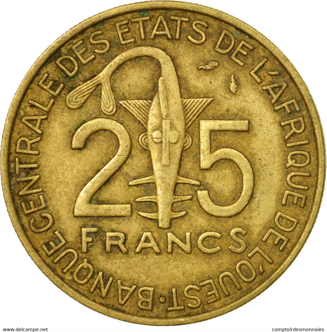 Monnaie, West African States, 25 Francs, 1975, Paris, TB+, Aluminum-Bronze, KM:5 - Elfenbeinküste