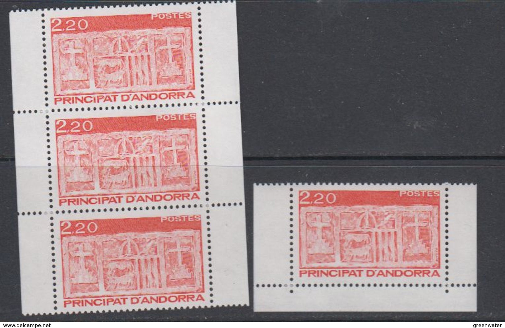 Andorra Fr. 1987 Definitives 4v From Booklet ** Mnh (40657D) - Ongebruikt