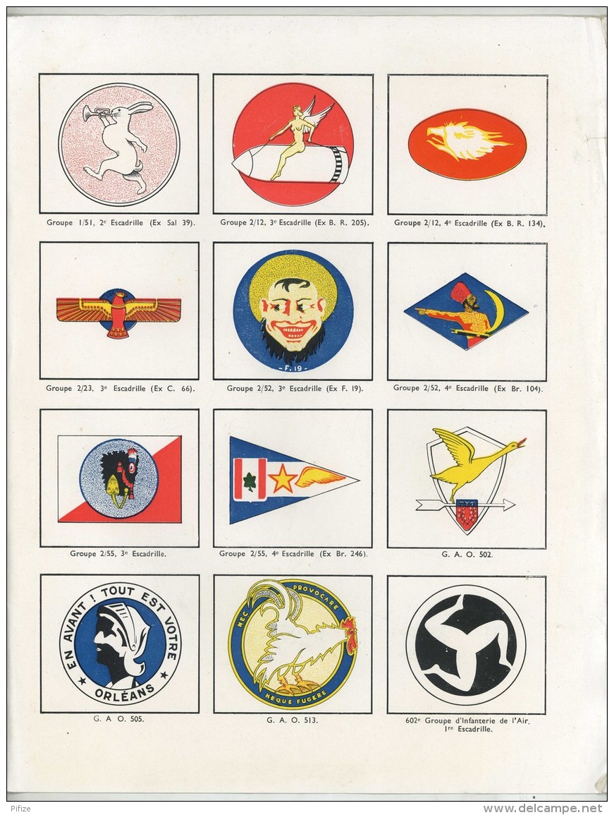 (Aviation) Insignes D'Escadrilles . Première Planche . Guerre De 1939-45 . - Aviation