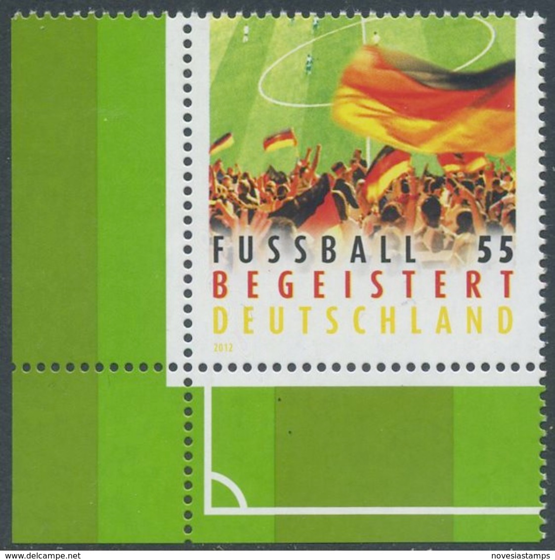 !a! GERMANY 2012 Mi. 2930 MNH SINGLE From Lower Left Corner -Germany Is Getting Into Soccer - Ungebraucht