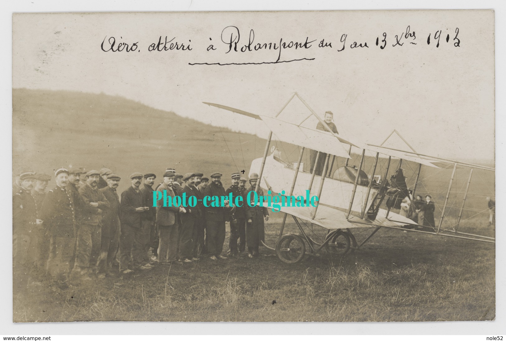 52 - ROLAMPONT - Photo-carte - Aéro Atterri à Rolampont Du 9 Au 13 Octobre 1913 - 1914 - Très RARE - TBE - Autres & Non Classés