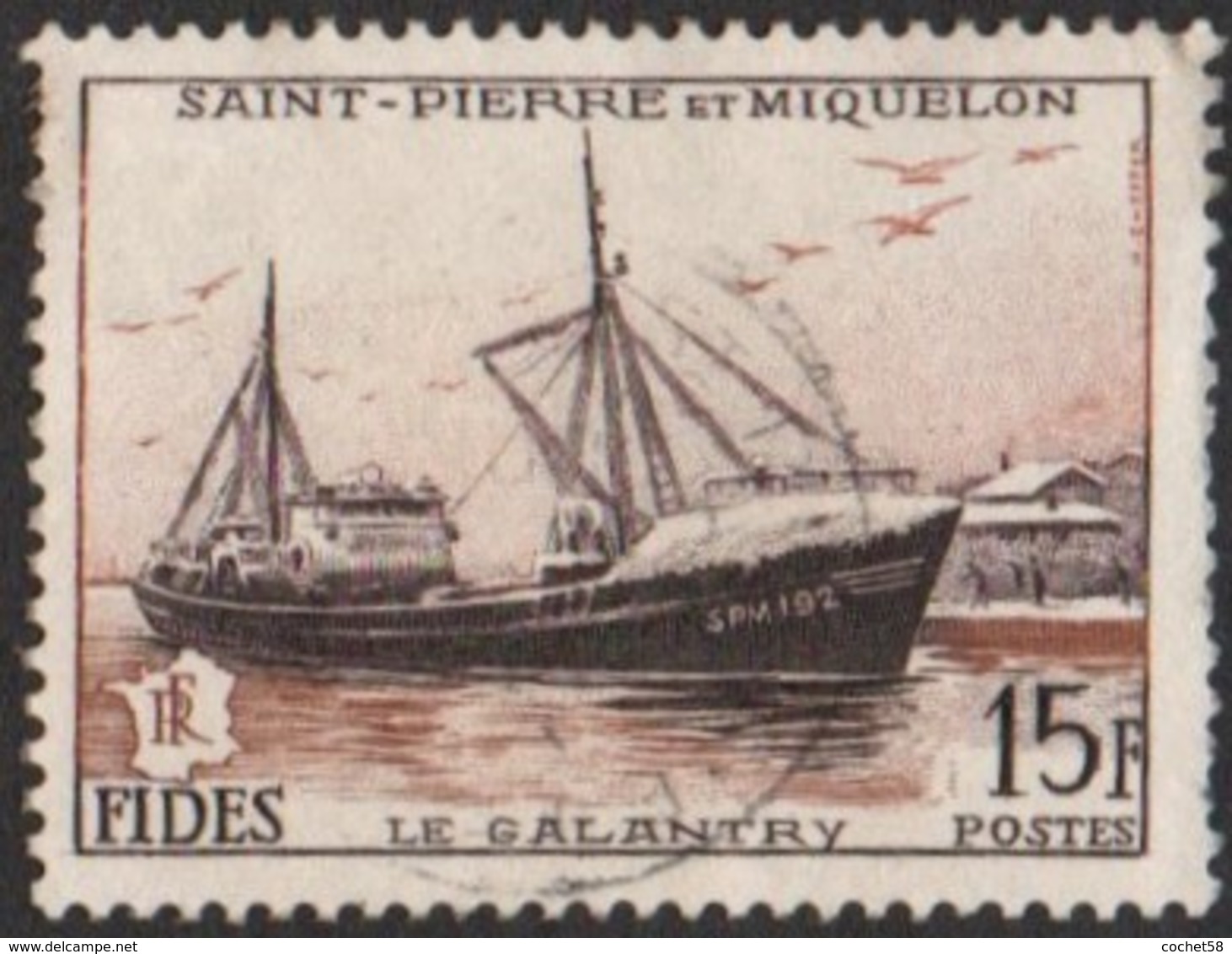 St Pierre Et Miquelon  N° 352  (o)- 1956 - 1956 F.I.D.E.S.