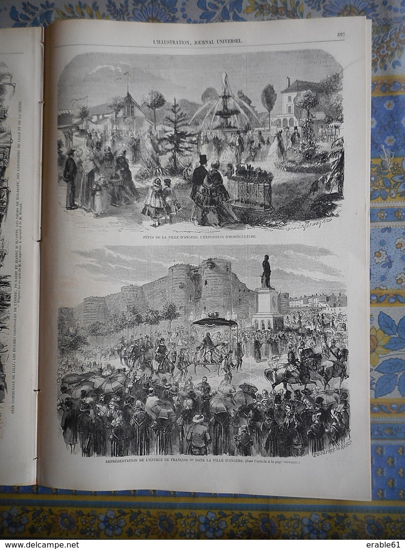 L ILLUSTRATION 19/06/1858 SAINTE HELENE NAPOLEON ITALIE VESUVE SAPANORA MOLITERNO PARIS SEBASTOPOL LILLE ANGERS ALGERIE - 1850 - 1899