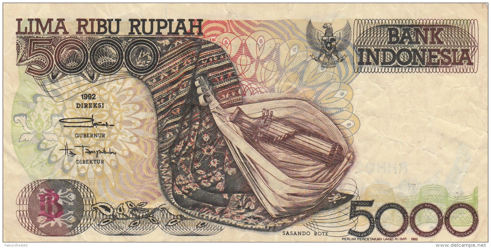 BANCONOTA INDONESIA 5000 1992 VF (Z1518 - Indonesia