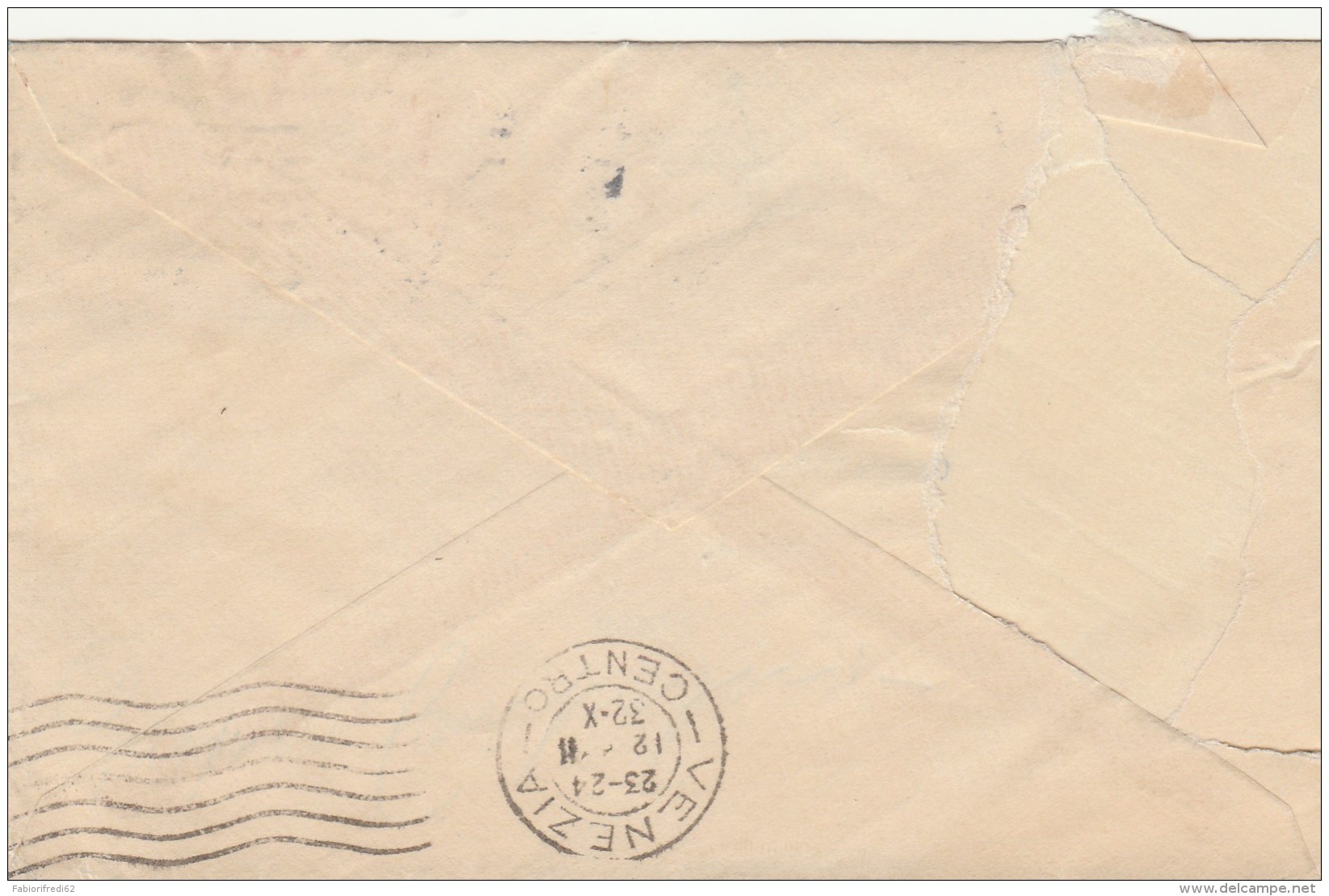 LETTERA 1932 DA USA PER ITALIA TIMBRO NEW YORK VENEZIA - STRAPPI (Z1639 - Storia Postale
