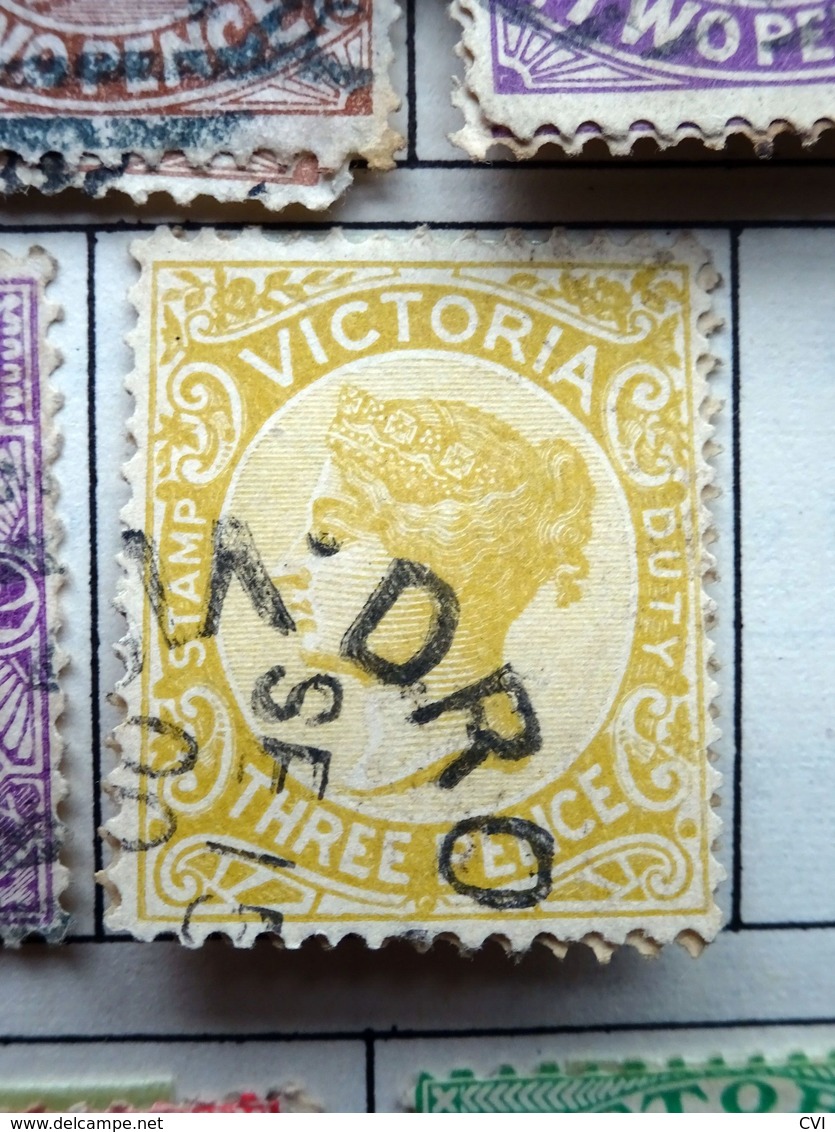Victoria Mint/Used Selection, Shades, SOTN Socked On The Nose Postmarks, etc.