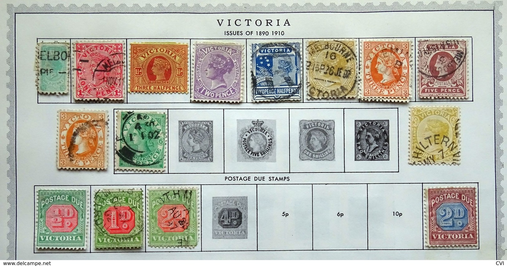 Victoria Mint/Used Selection, Shades, SOTN Socked On The Nose Postmarks, etc.