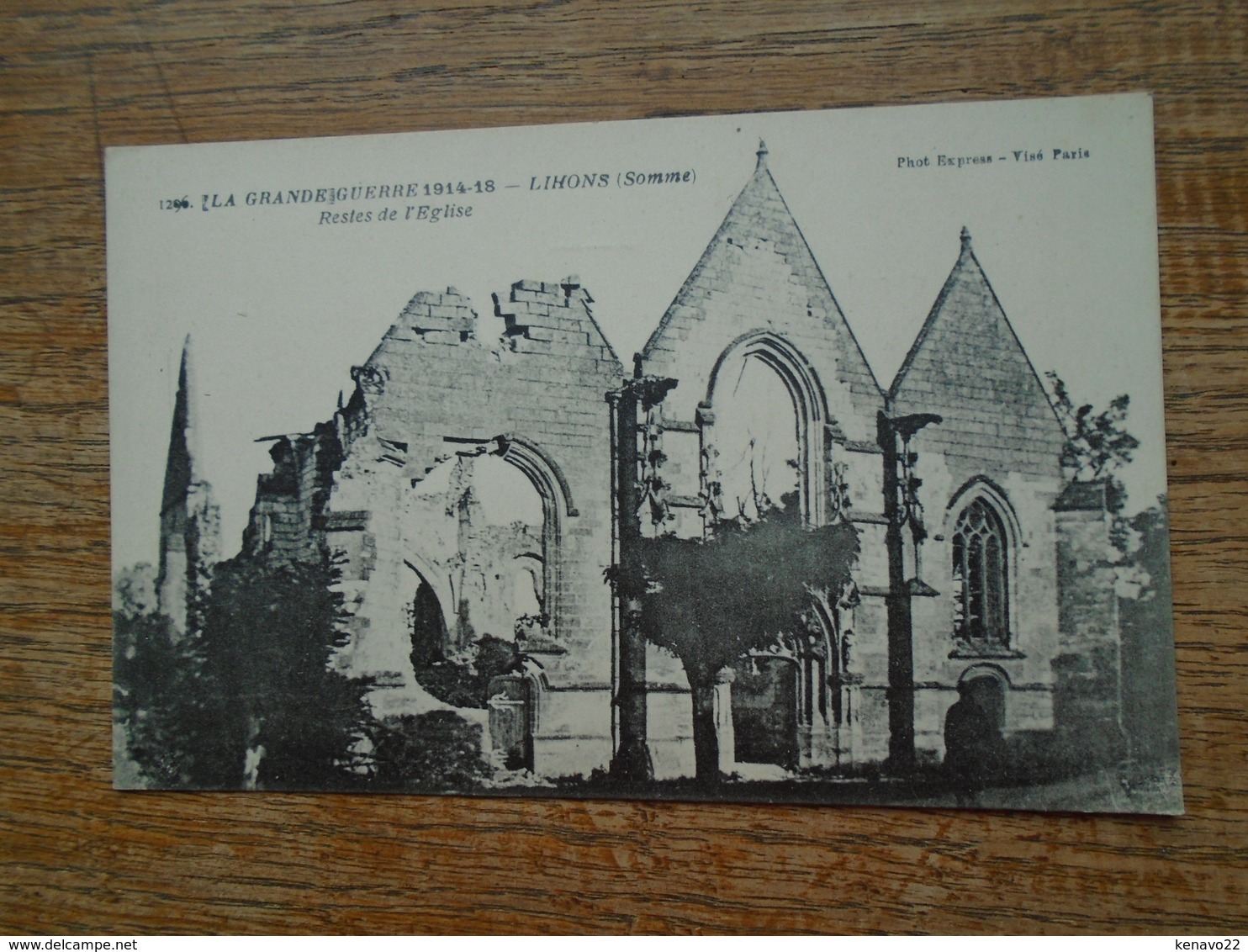 Lihons , Grande Guerre 1914-18 , Reste De L'église - Autres & Non Classés