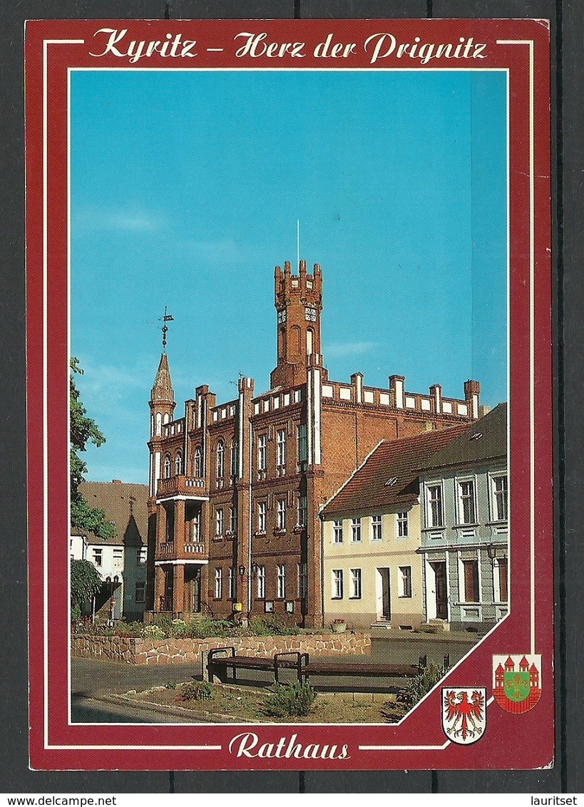 Deutschland Ansichtskarte KYRITZ Prignitz Rathaus 1995 Gesendet, Mit Briefmarke - Kyritz