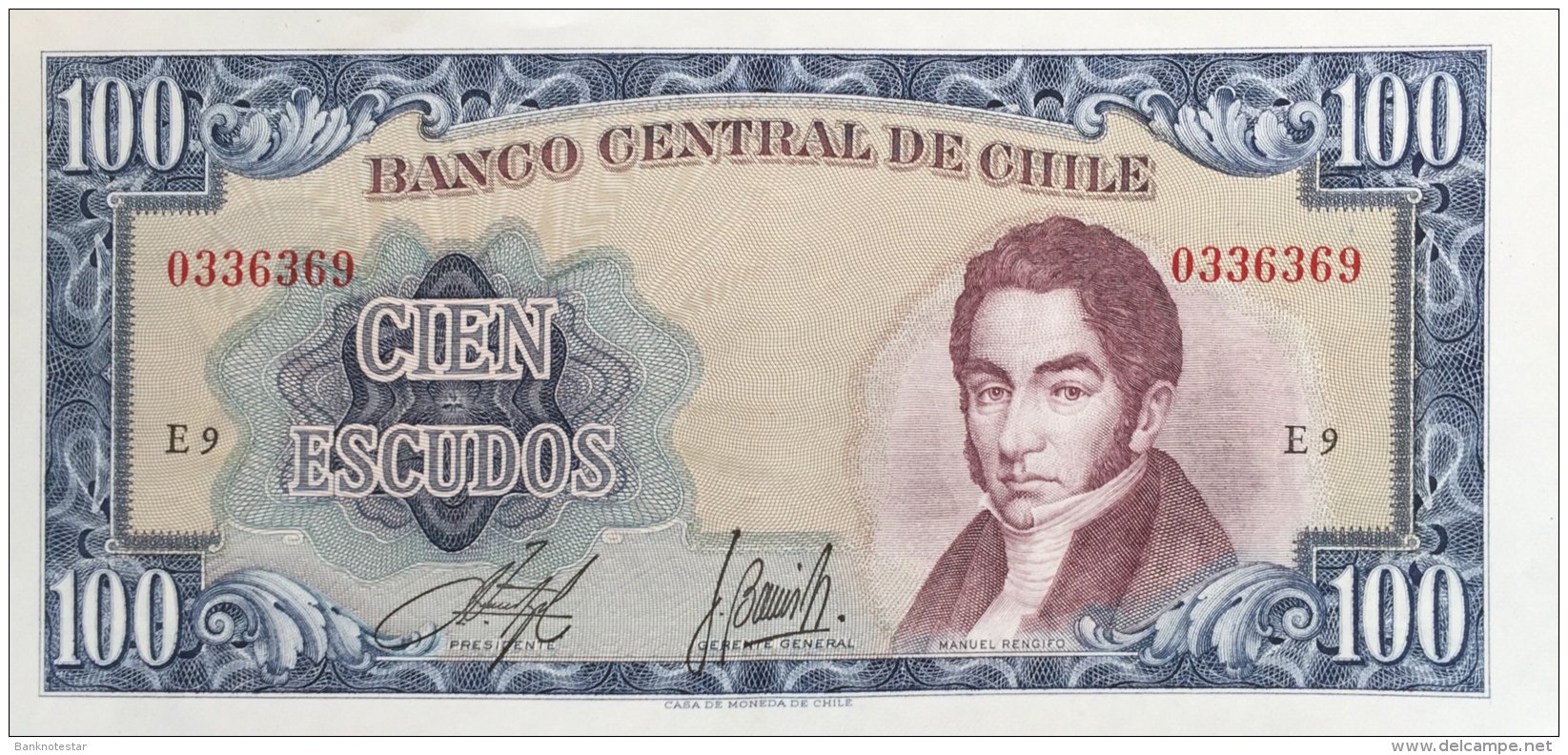 Chile 100 Escudos, P-141a - UNC - Chile