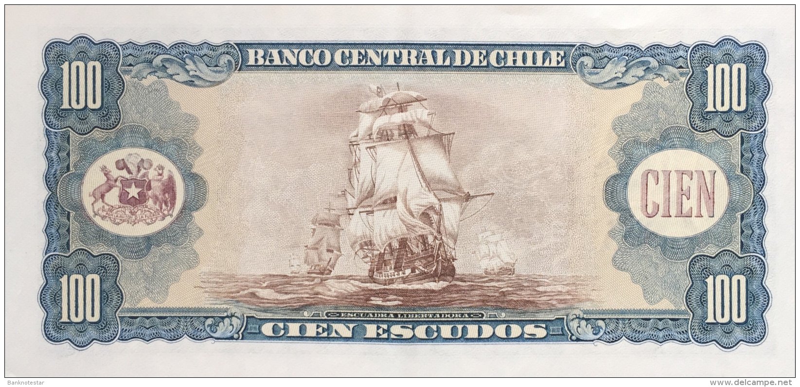 Chile 100 Escudos, P-141a - UNC - Chile