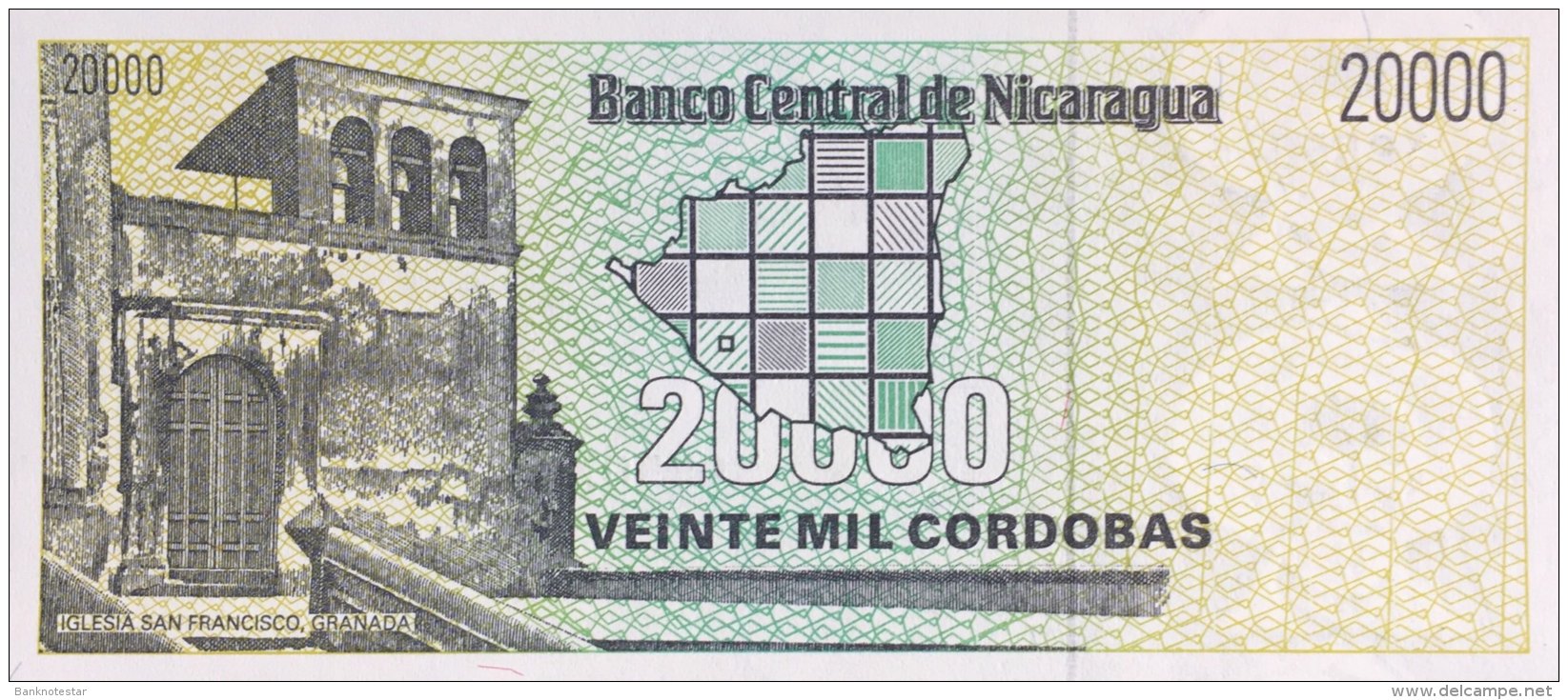 Nicaragua 20.000 Cordobas, P-160 (1989) - UNC - Nicaragua