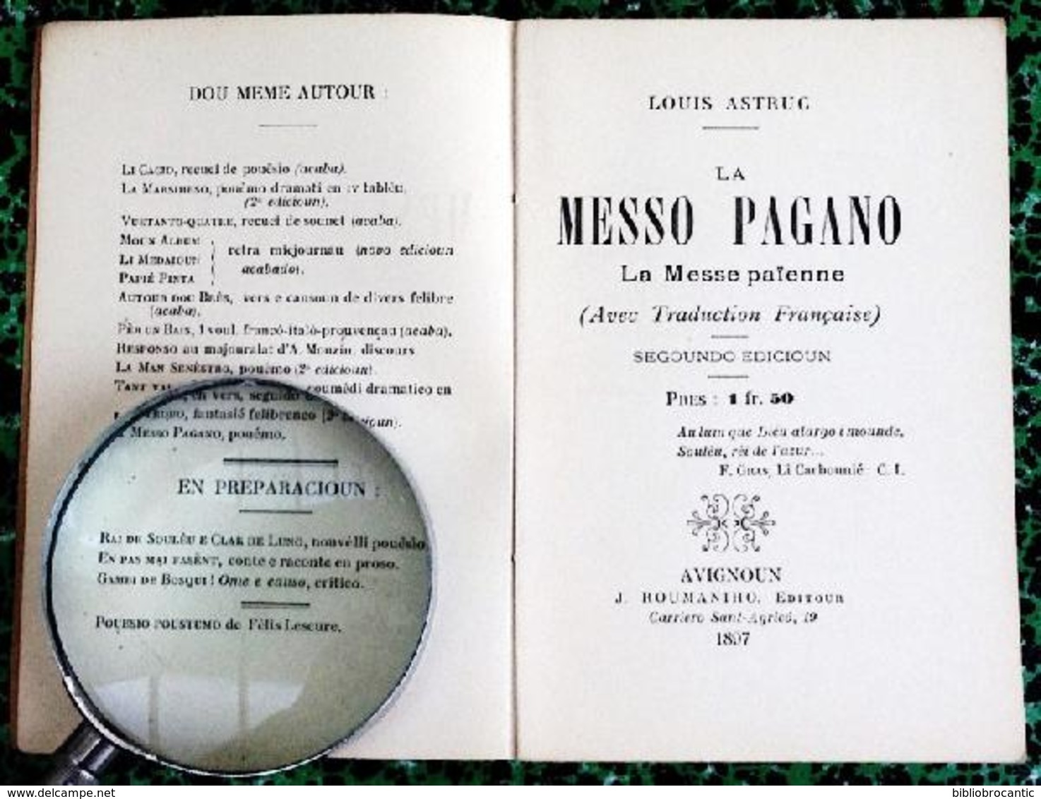 * LA MESSO PAGANO * ( La Messe Païenne )  Par LOUIS ASTRUC 1897 - Cultura