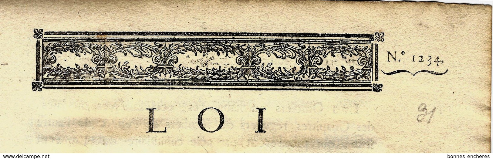 F.12051 1791 REVOLUTION  RELIGION LOI Eglise Clergé Ecclesiastiques TRAITEMENTS ET SECOURS TOUJOURS D’ACTUALITE - Décrets & Lois