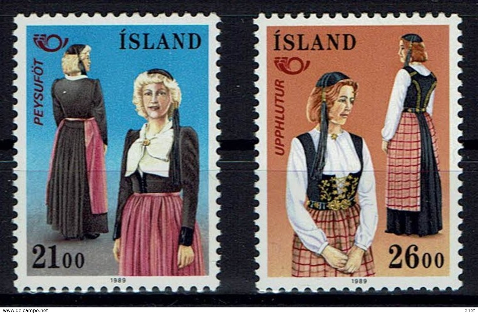 Island 1989 - Volkstrachten - MiNr 699-700 - Kostüme