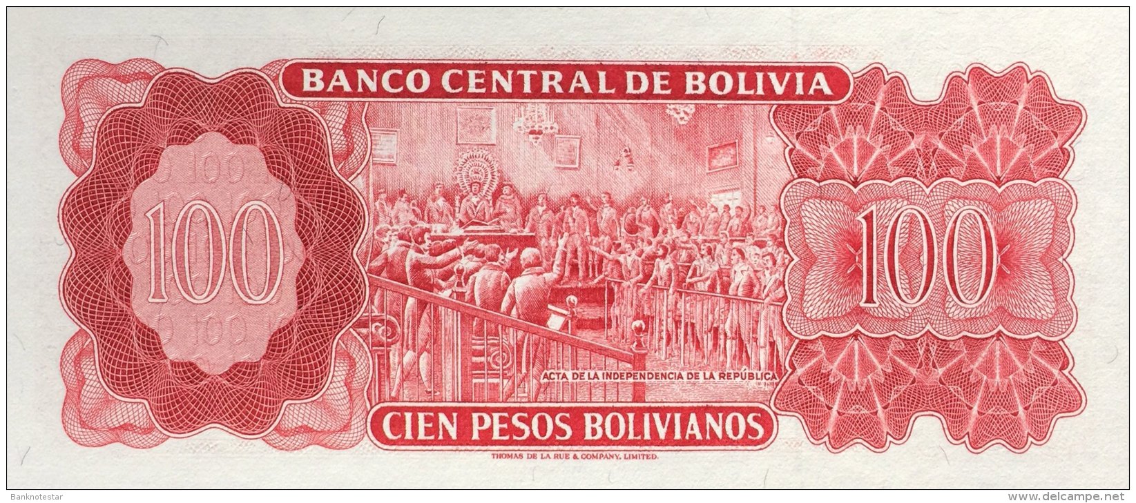 Bolivia 100 Bolivianos, P-164A (13.7.1962) - UNC - Bolivien